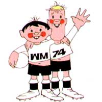 Mascotes da Copa de 1974 na Alemanha Ocidental - Tip e Tap